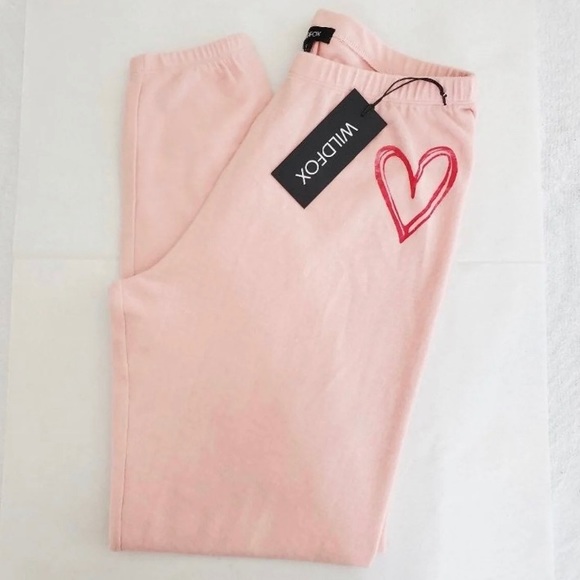 NWT Wildfox Sketchy Heart Knox Sweatpants - Picture 1 of 6
